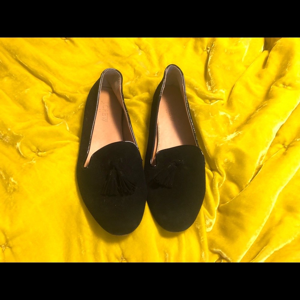 J.Crew Black Tassel Loafers
